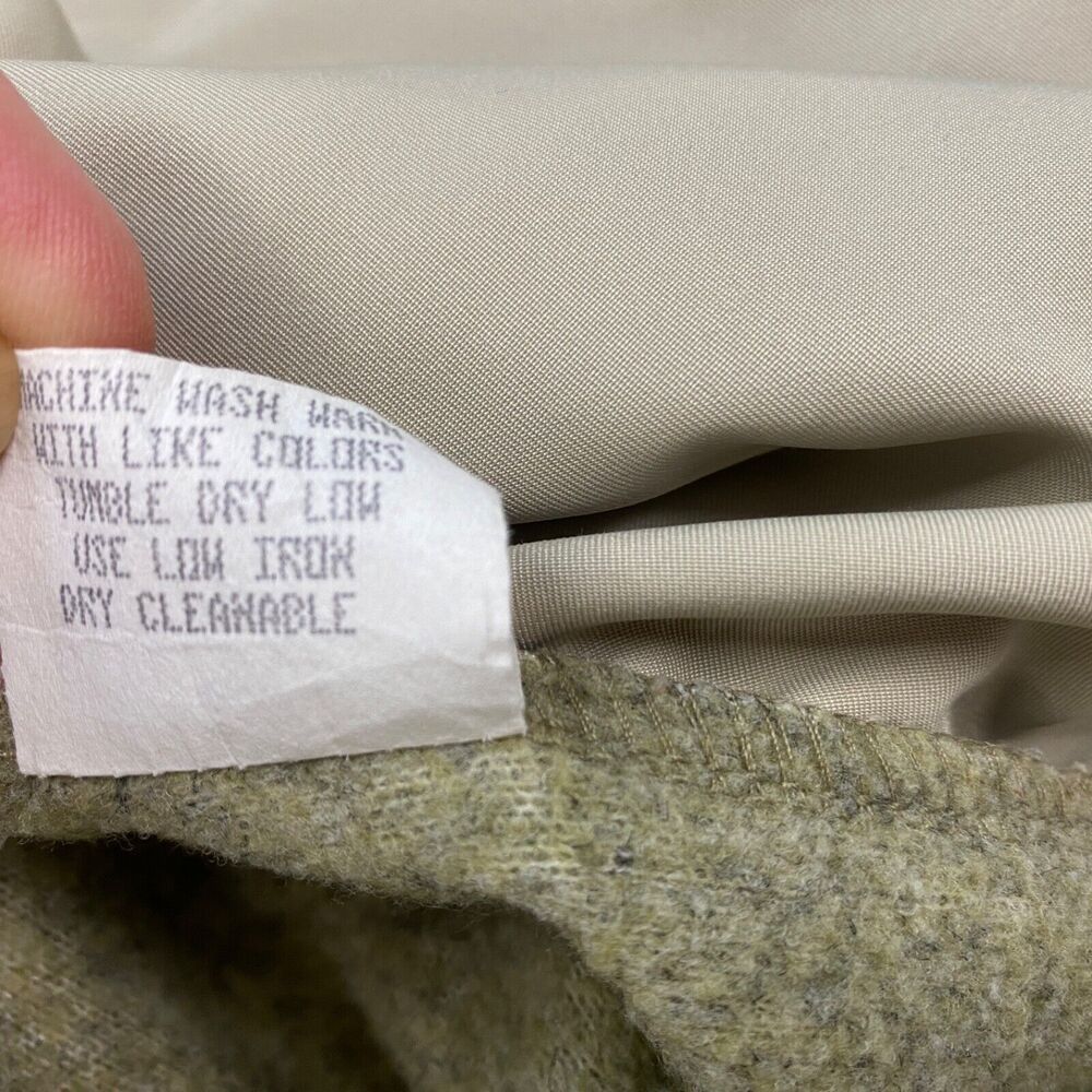 Straight Down Fleece Jacket Mens Large Green Full Zip Pockets Golf Lightweight - Picture 9 of 16